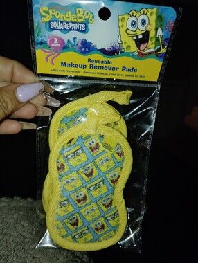 SpongeBob SquarePants Yellow & Blue Reusable Makeup Remover Pads - 2 Pack